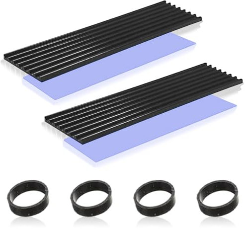 2 StüCk KüHlköRper, M.2 Aluminium KüHlköRper, KüHler-Set Heatsink Mit 70mm X 22mm X 3mm, HalbleitergeräTe KüHler, Cpu-KüHlung FüR M.2 Ssd M2 KüHlköRper, Schwarz
