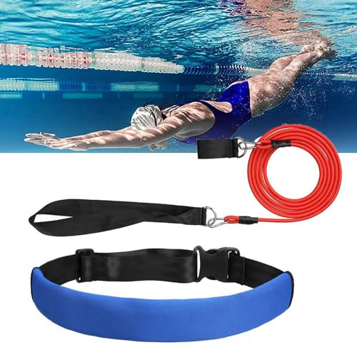 Generisch Schwimmgurt für Pool 3M Schwimmwiderstand Einstellbare Durable für Erwachsene Kinder Schwimmingpools Widerstandstraining Fitness-Zubehör für Outdoor-Sportarten