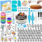 AZOMKER Torten Zubehör, Backzubehör, Tortenplatte Drehbar, Backset, Tortendrehteller, Spritztüllen Set, Torten Zubehör Set, Torten Set (314 Stück)