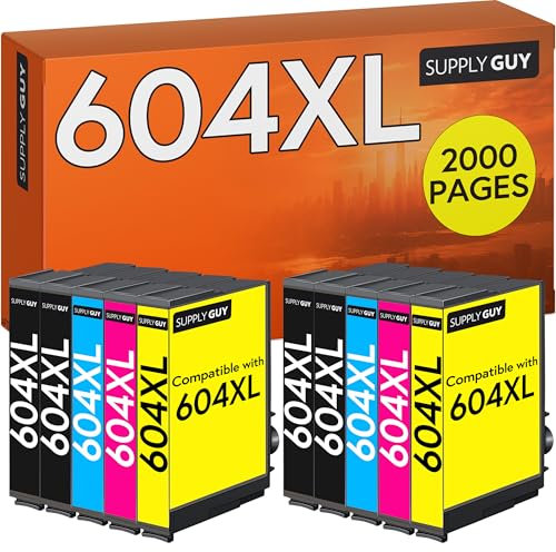 Supply Guy Druckerpatronen kompatibel mit Epson 604XL 604 XL Patronen für XP-3200 XP-4200 XP-2205 XP-4205 XP-3205 XP-2200 (10er Multipack)