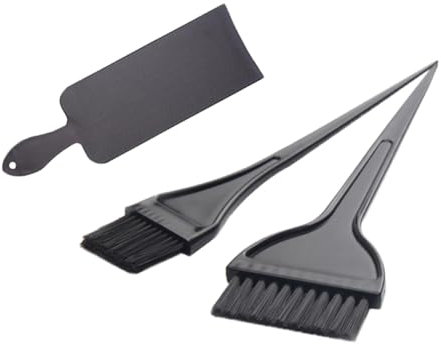 FRCOLOR 3pcs Hair Dyeing Board Kit Professional Hair Coloring Tool Set 1 Plate and 2 Brushes for and Salon Use