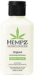 HEMPZ Mini Travel Size Body Lotion Whipped Crème Daily Moisturising Cream, Shea Butter Hand and Body Moisturiser - Skin Care Products, Hemp Seed Oil 2.25 oz. - Floral & Banana