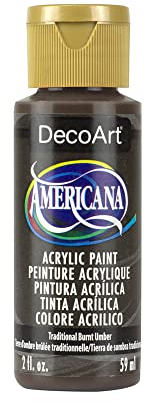 DecoArt Americana Acrylic Multi-Purpose Paint, Tradtional Burnt Umber