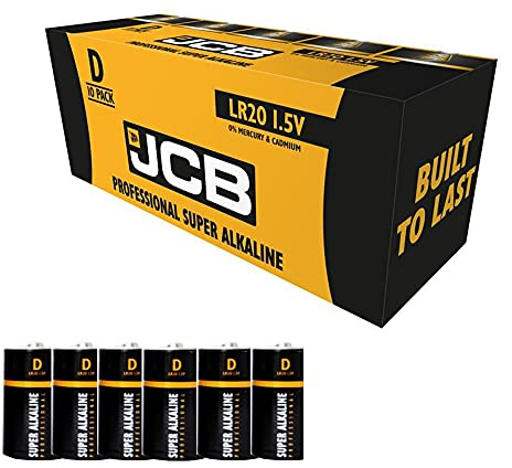 S5449 JCB D Size Industrial Batteries - Pack of 10