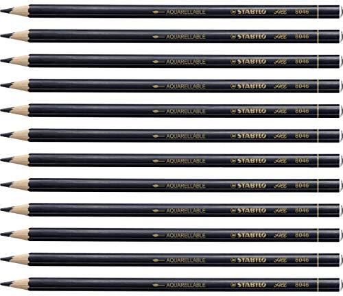 STABILO - Buntstift für fast alle Oberflächen - All - 12er Pack - schwarz