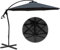 habeig WASSERDICHT Ampelschirm 3m Anthrazit durch PVC Schirm 300cm Sonnenschirm Marktschirm