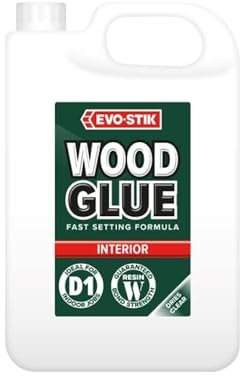 EVO-STIK Wood Glue - Interior, Extra Strong, Fast Setting, Suitable For All Wood Types, Dries Clear, 5 litre