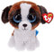 TY 37012 - Duke Buddy - Hund mit Glitzeraugen, Glubschi's, Beanie Boo's, Large 24 cm, weiß/braun