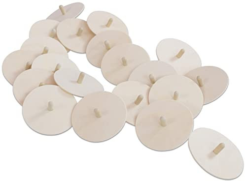 Betzold 20 Holz-Kreisel, Spiel zum Selbstgestalten, ideale Geschenkidee, Durchmesser 5 cm - Kinderkreisel Holzkreiselspiel Kinder Basteln gestalten