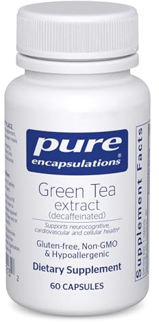 Pure Encapsulations Green Tea Extract (Decaffeinated) | Hypoallergenic Antioxidant Support for All Cells in the Body* | 60 Capsules