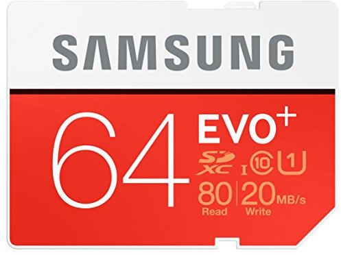 Samsung Memory 64GB EVO Plus SDXC UHS-I Grade 1 Class 10 Memory Card