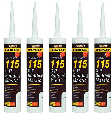 Everbuild 5 X EVBMASBR 115 310 ml General Purpose Building - Mastic Brown