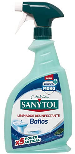 Sanytol – Limpiador Desinfectante Antical Baños, Elimina Bacterias, Hongos y Virus Sin Lejía, Perfume Eucaliptus - 750 ML