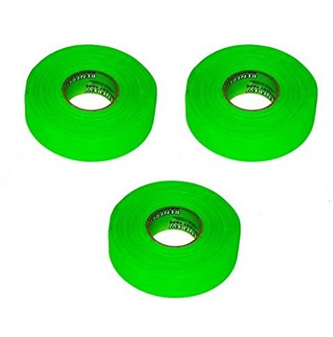 New Renfrew 3 Pk Neon Green Hockey Stick Blade Shaft Sports Tape Rolls 24mmx25m