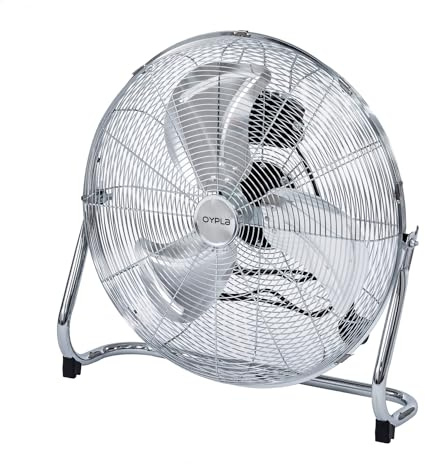 Oypla 3 Speed Floor Standing Gym Fan Hydroponic (Chrome, 20 Inch)