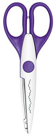 WEDO 771907 Kreativschere (mit Barockschnitt, 16 cm große) griffe violett, 1800607, farbe