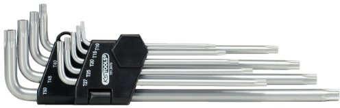 KS Tools 151.2470 Jeu de clés mâles 5 pans percées extra longues 9 pièces