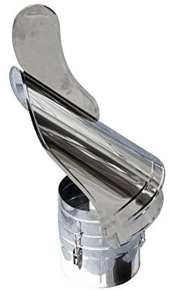 Sombrero para chimenea (acero inoxidable V4A, giratorio, para insertarlo, diámetro del tubo: 100 mm)
