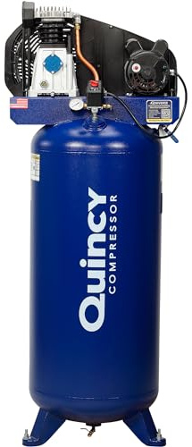 Quincy Single-Stage Air Compressor - 3.5 HP, 220 Volt, 60-Gallon Vertical Tank, Model Number Q13160VQ