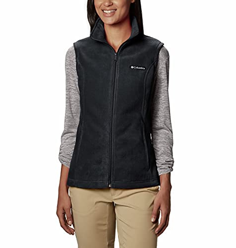 Columbia Women's Benton Springs Soft Fleece Vest, Black, X-Large Petite