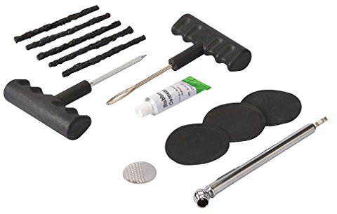 Silverline Tyre Repair Kit – 7 Piece Set for Quick Fixes of Punctures and Leaks, Portable Emergency Tool (380421)