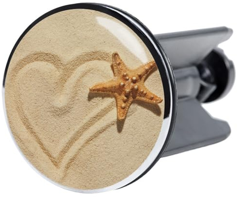 Sanilo Waschbeckenstöpsel Sandy, schöner Stöpsel für das Waschbecken, universal mit Motiv