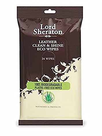 Lord Sheraton Leather Clean and Shine Wipes, Pack of 24