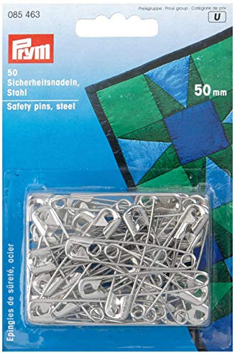 Prym 085463 Sicherheitsnadeln, 50mm, silberfarbig, 50 Stück