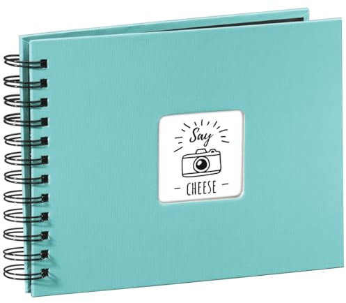 HAMA Album porta foto Fine Art con spirale, 50 foto 24x17, colore turchese