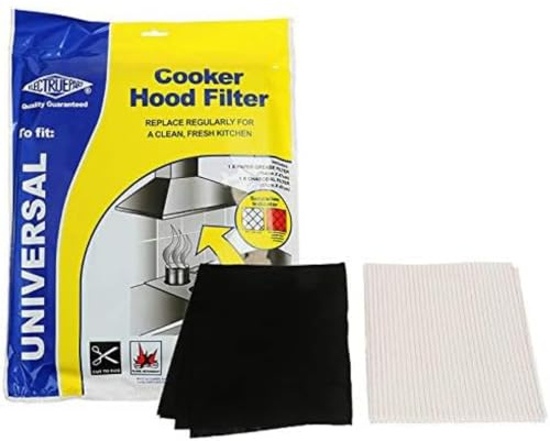 Electruepart Kit universale per cappa aspirante con carta grassa e filtro al carbone