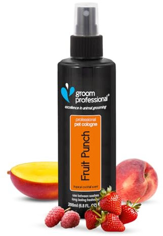 GROOM PROFESSIONAL Fruit Punch Haustier Parfüm, Exzellenz in Sachen Haustierpflege, Hundeparfüm mit einem vertrauten fruchtigen Duft, hergestellt in Großbritannien, 200ml