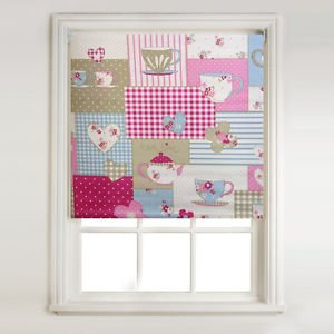 Barnes Blinds - *SALE* Pink Patchwork Blackout Roller Blind - 61Cm(2Ft)