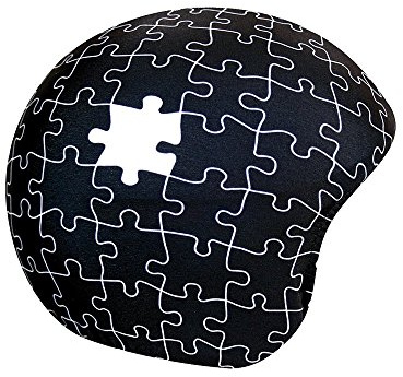 COOLCASC® Puzzle - Copricasco Moto e Sci per Bambini - Personalizza il tuo casco bambino con una copertura protettiva vivace e divertente - Sci Accessori e Ideale per Bici - Taglia Unica