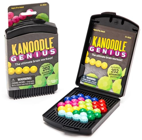Educational Insights Kanoodle Genius - 3D Brain Teaser Puzzles for Kids, Spatial Puzzle Games for Adults, Teens and Kids, Problem Solving Toys and Logic Puzzles, Single Player Games