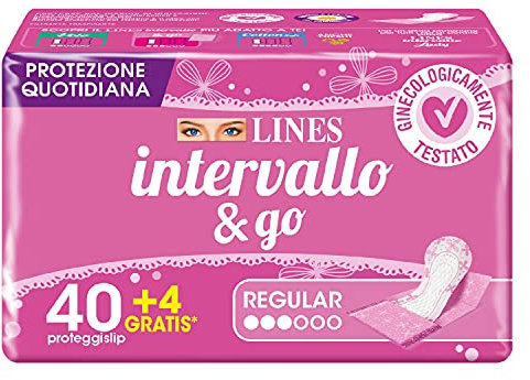 LINES INTERVALLO Ripiegato, Confezione da 44 Proteggislip