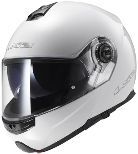 LS2 Helm Motorrad FF325 Strobe, Gloss White, XXL