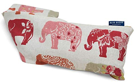 Blue Badge Co Wheat Bags Microwavable Heat Pack in Elephant Fabric, Machine Washable Wheat Warmer Bag, Lavender Scented Natural Wheat Grains for Pain Relief Such as Neck and Shoulder