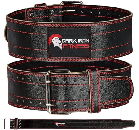 Dark Iron Fitness X-Small 100 cm Leather Weight Belt Weight Lifting Back Support Weight Belt Workout Belt Leather Weight Lifting Belt