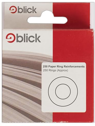 Blick Reinforcement Rings, White, Vinyl, Circular, 250 Labels, for Home, Office, Family, School