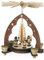 Mueller Weihnachtspyramide Geschenkeengel, 1-stöckig, 28 cm hoch, natur, original Erzgebirge Seiffen