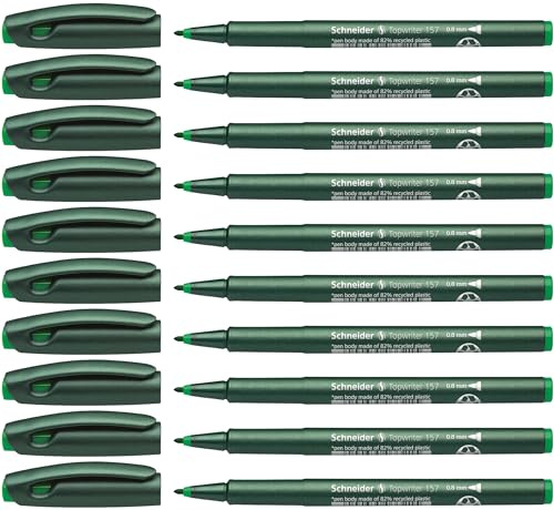 Schneider Topwriter 157 Faserschreiber (0,8 mm) 10er Packung grün