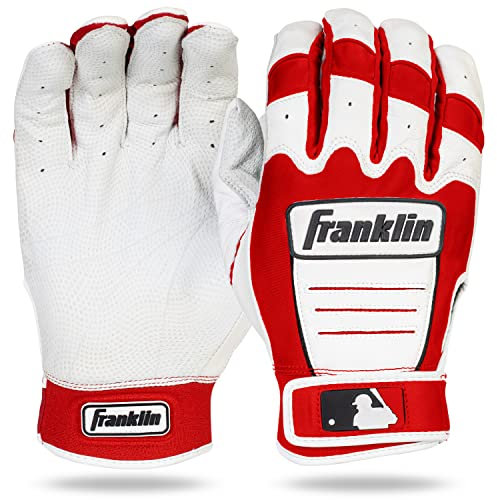 Franklin Sports MLB CFX Pro Baseball-Schlaghandschuhe, Rot/Perle, Größe S
