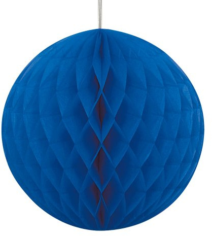 Royal Blue Honeycomb Ball Hanging Paper Lanterns - 8, 1 Piece - Perfect for Festive Occasions and Themed Parties