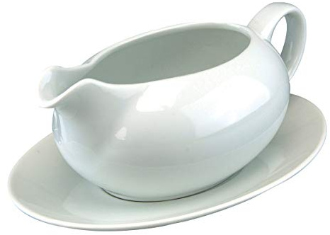 Apollo Gravy Boat 550ml Saucer, Multi-Colour, 21x9.1x14, 2359