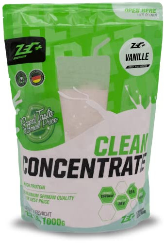 Zec+ Nutrition Clean Concentrate – 1000 g, Geschmack Vanille │ Molkenprotein Whey Pulver