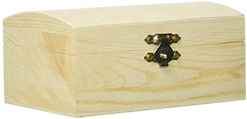 Glorex 6 1682 400 - Barock Kassette aus Kiefernholz, ca. 14 x 8 x 6,3 cm groß, FSC Mix, zum Bemalen, Bekleben oder Verzieren mit dem Brandmalkolben
