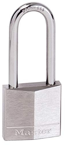 Master Lock 640EURDLH Candado Marino con Llave y Arco Largo, Grigio, 9,5 x 4 x 1,3 cm