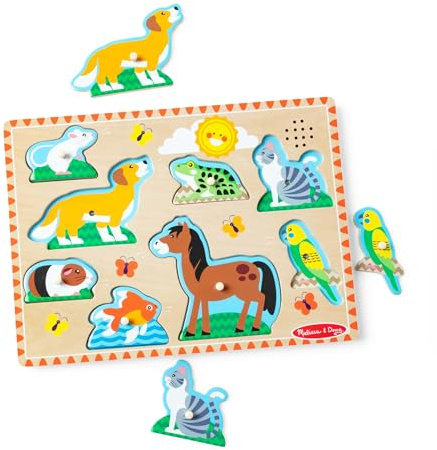 Melissa & Doug - Soundpuzzle aus Holz - Haustiere