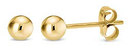 Kezef 14K Gold Filled Ball Stud Earrings for Women - Thick 14K Gold Layer, Hypoallergenic for Sensitive Ears, Round Studs | 4mm