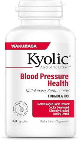 Kyolic Aged Garlic Extract Formula 109, Blood Pressure Health*, 160 Capsules